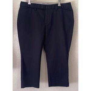 GAP Crop Chino BLACK Pants Cotton Stretch - Size 12 - Mid Rise